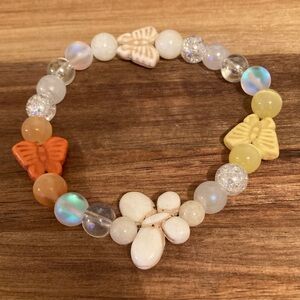 Handmade Butterfly Beaded Bracelet